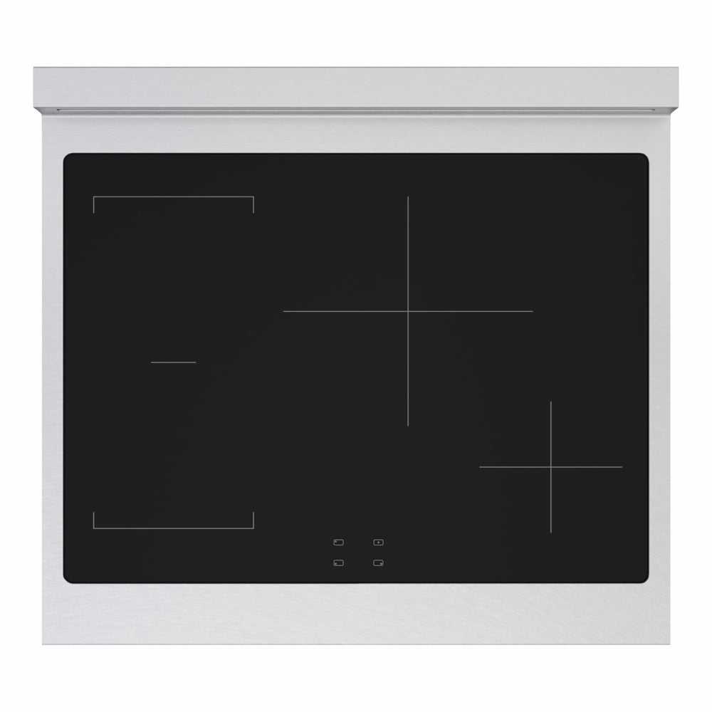 ZLINE Autograph Edition 30 in. 4.2 cu. ft. Marino Induction Range with 4 Element Cooktop and Electric Convection Oven in Satin Stainless Steel with White Matte Door and Champagne Bronze Accents (MINRSZ-WM-30-CB)