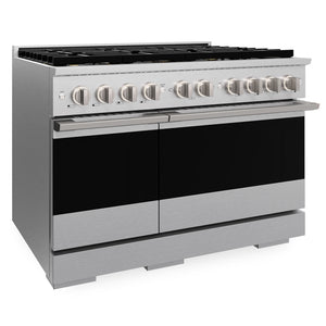 ZLINE 48 in. 6.7 cu. ft. Marino Dual Fuel Range with 8 Burner DuoPro™ Cooktop and Dual Ovens in Satin Stainless Steel (PMDRS-48)