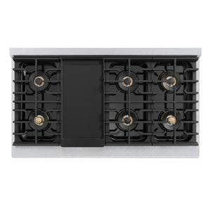 ZLINE 48 in. 6.7 cu. ft. Marino Dual Fuel Range with 8 Burner DuoPro™ Cooktop and Dual Ovens in Satin Stainless Steel (PMDRS-48)