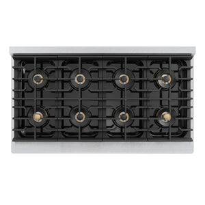 ZLINE 48 in. 6.7 cu. ft. Marino Dual Fuel Range with 8 Burner DuoPro™ Cooktop and Dual Ovens in Satin Stainless Steel (PMDRS-48)