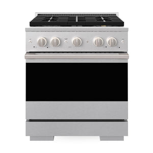 ZLINE 30 in. 4.2 cu. ft. Marino Gas Range with 4 Burner DuoPro™ Cooktop and Convection Gas Oven in Satin Stainless Steel (PMGRS-30)