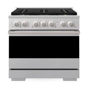 ZLINE 36 in. 5.2 cu. ft. Marino Gas Range with 6 Burner DuoPro™ Cooktop and Convection Gas Oven in Satin Stainless Steel (PMGRS-36)