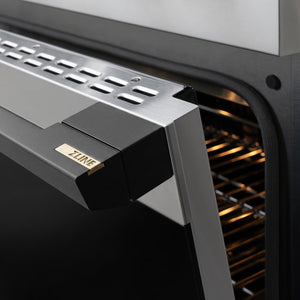 ZLINE Autograph Edition 48 in. 6.7 cu. ft. Marino Double Oven Dual Fuel Range with 8 Burner Gas Cooktop in Stainless Steel and Matte Black Accents (MDRZ-48-MB)