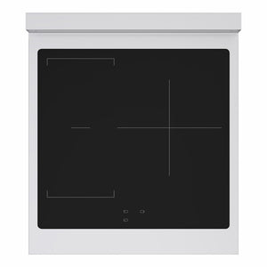 ZLINE Autograph Edition 24 in. 3.2 cu. ft. Marino Induction Range with 3 Element Cooktop and Electric Convection Oven in Stainless Steel with White Matte Door and Polished Gold Accents (MINRZ-WM-24-G)