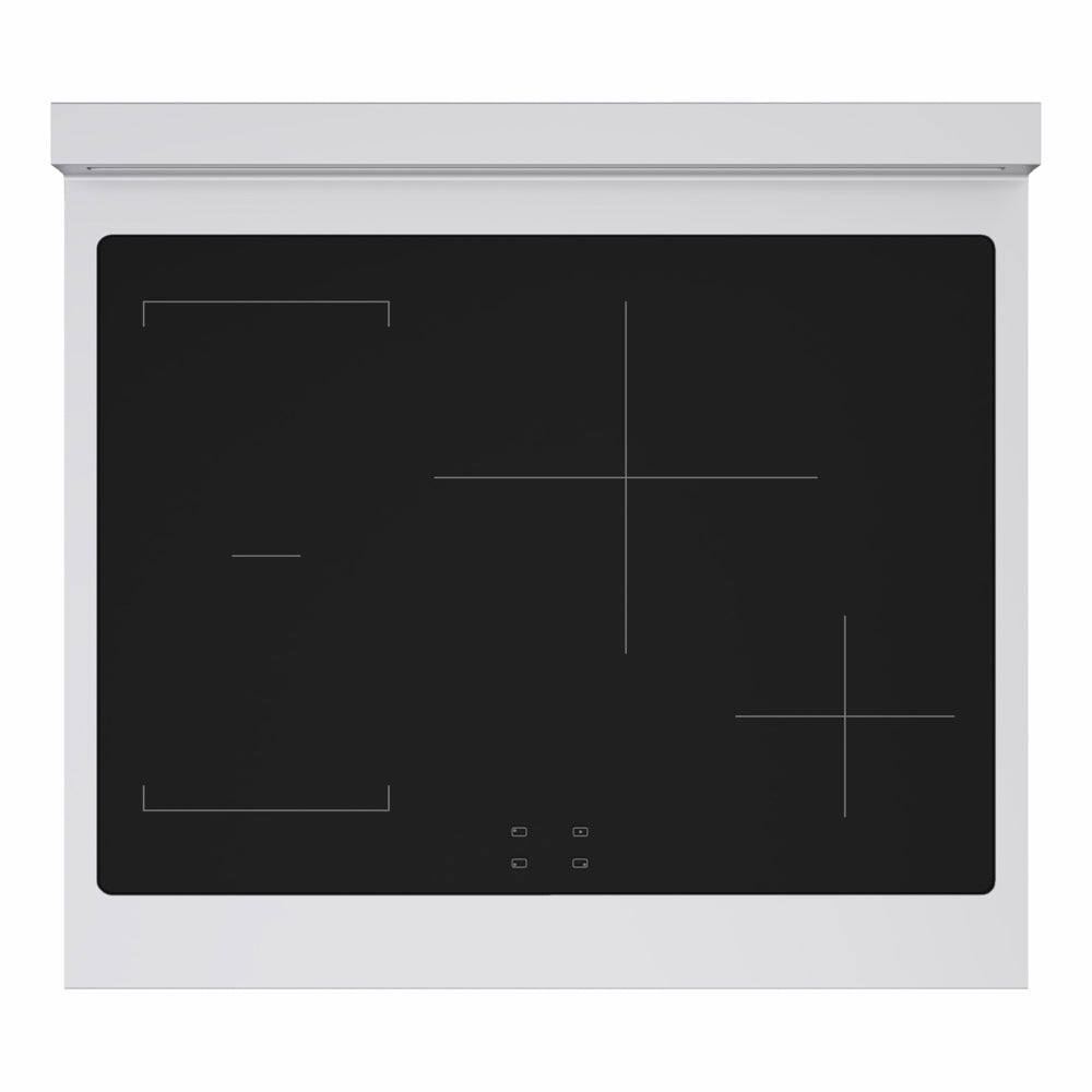 ZLINE Autograph Edition 30 in. 4.2 cu. ft. Marino Induction Range with 4 Element Cooktop and Electric Convection Oven in Stainless Steel with White Matte Door and Matte Black Accents (MINRZ-WM-30-MB)