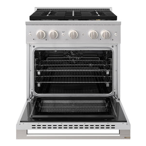 ZLINE 30 in. 4.2 cu. ft. Marino Dual Fuel Range with 4 Burner DuoPro™ Cooktop and Electric Convection Oven in Stainless Steel (PMDR30)