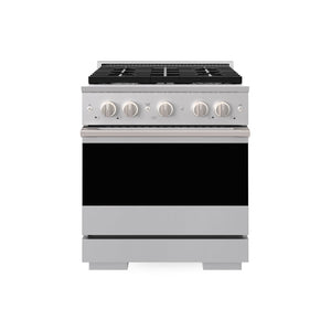 ZLINE 30 in. 4.2 cu. ft. Marino Gas Range with 4 Burner Cooktop and Convection Gas Oven in Stainless Steel (MGR30) main image.
