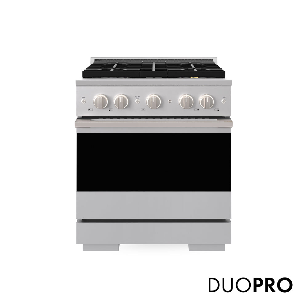 ZLINE 30 in. 4.2 cu. ft. Marino Gas Range with 4 Burner DuoPro™ Cooktop and Convection Gas Oven in Stainless Steel (PMGR30)