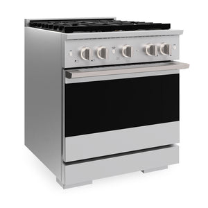 ZLINE 30 in. 4.2 cu. ft. Marino Gas Range with 4 Burner DuoPro™ Cooktop and Convection Gas Oven in Stainless Steel (PMGR30)