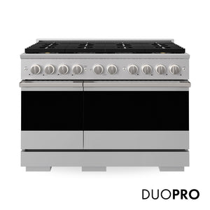 ZLINE 48 in. 6.7 cu. ft. Marino Gas Range with 8 Burner DuoPro™ Cooktop and Dual Ovens in Stainless Steel (PMGR48)