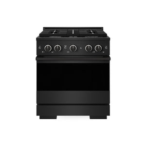 ZLINE 30 in. 4.2 cu. ft. Marino Gas Range with Convection Gas Oven in Black Stainless Steel with 4 Brass Burners (MGRB-BR-30) main image.