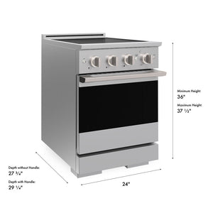 ZLINE 30 in. 4.2 cu. ft. Marino Induction Range with 4 Element Cooktop and Electric Convection Oven in Stainless Steel (MINR30)