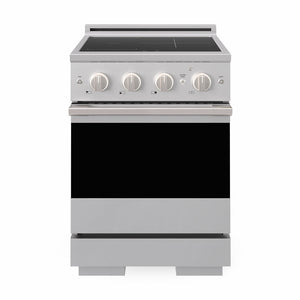 ZLINE 24 in. 3.2 cu. ft. Marino Induction Range with 3 Element Cooktop and Electric Convection Oven in Stainless Steel (MINR24)