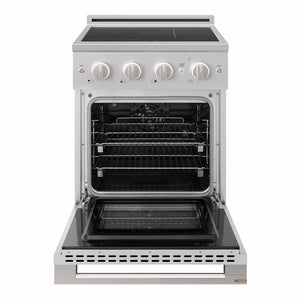ZLINE 24 in. 3.2 cu. ft. Marino Induction Range with 3 Element Cooktop and Electric Convection Oven in Stainless Steel (MINR24)