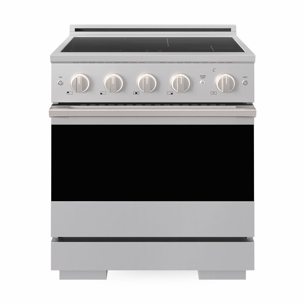ZLINE 30 in. 4.2 cu. ft. Marino Induction Range with 4 Element Cooktop and Electric Convection Oven in Stainless Steel (MINR30)