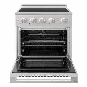 ZLINE 30 in. 4.2 cu. ft. Marino Induction Range with 4 Element Cooktop and Electric Convection Oven in Stainless Steel (MINR30)