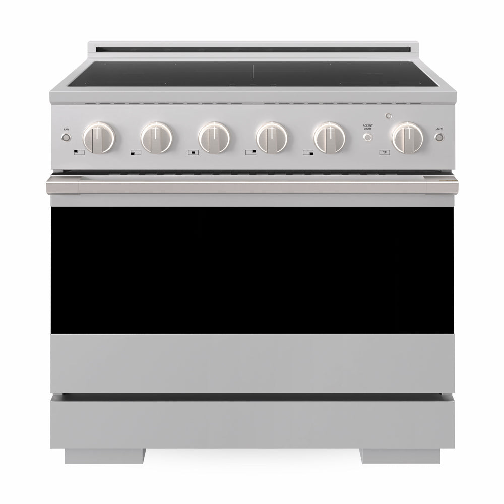 ZLINE 36 in. 5.2 cu. ft. Marino Induction Range with 5 Element Cooktop and Electric Convection Oven in Stainless Steel (MINR36)