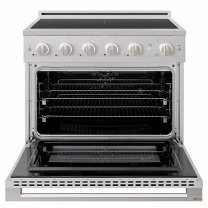 ZLINE 36 in. 5.2 cu. ft. Marino Induction Range with 5 Element Cooktop and Electric Convection Oven in Stainless Steel (MINR36)