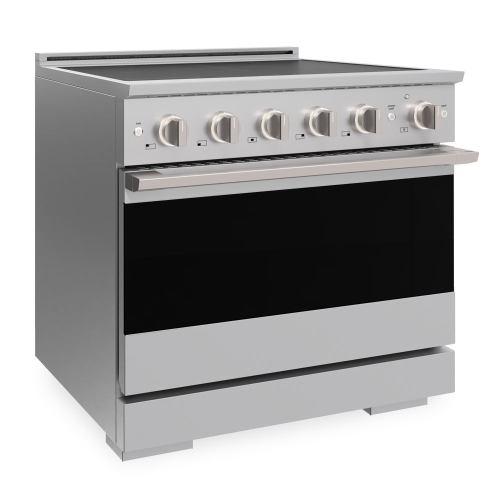 ZLINE 36 in. 5.2 cu. ft. Marino Induction Range with 5 Element Cooktop and Electric Convection Oven in Stainless Steel (MINR36)