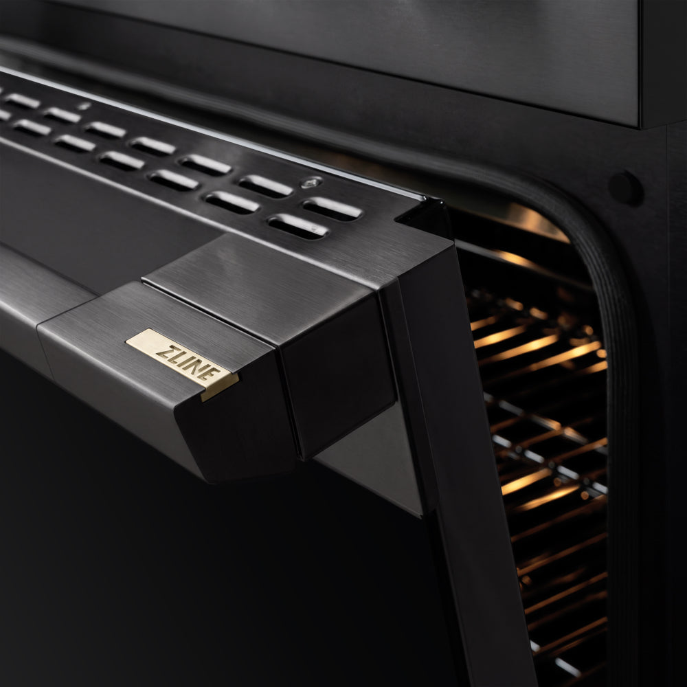 ZLINE 36 in. 5.2 cu. ft. Marino Induction Range with 5 Element Cooktop and Electric Convection Oven in Black Stainless Steel (MINRB-36)
