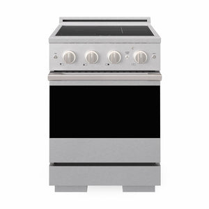 ZLINE 24 in. 3.2 cu. ft. Marino Induction Range with 3 Element Cooktop and Electric Convection Oven in Satin Stainless Steel (MINRS-24)