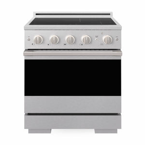 ZLINE 30 in. 4.2 cu. ft. Marino Induction Range with 4 Element Cooktop and Electric Convection Oven in Satin Stainless Steel (MINRS-30)