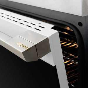 ZLINE 36 in. 5.2 cu. ft. Marino Induction Range with 5 Element Cooktop and Electric Convection Oven in Satin Stainless Steel with White Matte Door (MINRS-WM-36)