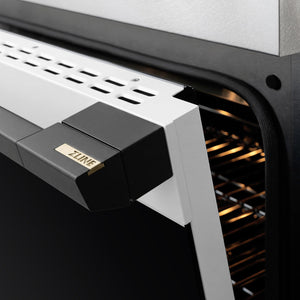 ZLINE Autograph Edition 36 in. 5.2 cu. ft. Marino Induction Range with 5 Element Cooktop and Electric Convection Oven in Satin Stainless Steel with White Matte Door and Matte Black Accents (MINRSZ-WM-36-MB)