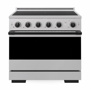 ZLINE Autograph Edition 36 in. 5.2 cu. ft. Marino Induction Range with 5 Element Cooktop and Electric Convection Oven in Stainless Steel with Matte Black Accents (MINRZ-36-MB)