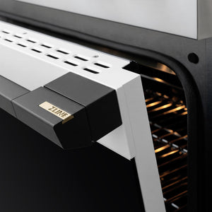 ZLINE Autograph Edition 36 in. 5.2 cu. ft. Marino Induction Range with 5 Element Cooktop and Electric Convection Oven in Stainless Steel with White Matte Door and Matte Black Accents (MINRZ-WM-36-MB)