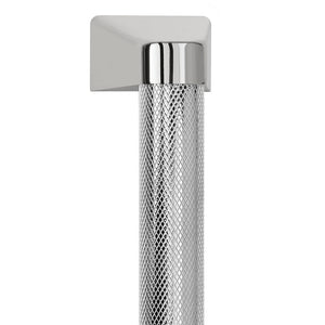 ZLINE Autograph Edition 24 in. Microwave Helix Handle (Set of 1) in Polished Nickel (MWHZ-24-K-PN) close-up, on white background, showing knurled detailing.