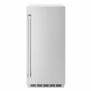 ZLINE 15 in. Touchstone Nugget Ice Maker with Drain Pump and Solid Stainless Steel Door (INGD-ST-15)