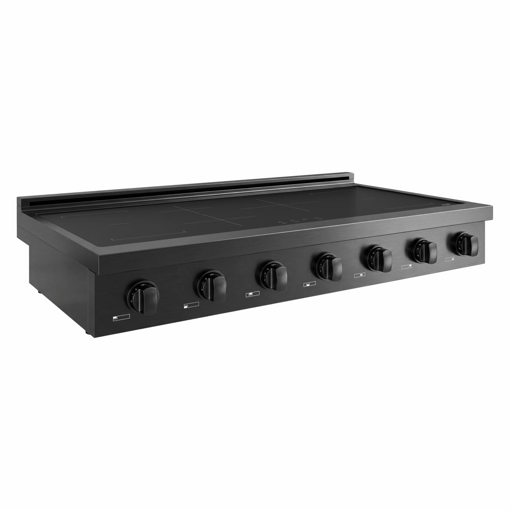 ZLINE 48 in. Paramount Induction Rangetop with 7 Element Cooktop in Black Stainless Steel (SINRTB-48) side.