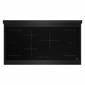 ZLINE Autograph Edition 48 in. Paramount Induction Rangetop with 7 Element Cooktop in Black Stainless Steel and Champagne Bronze Accents (SINRTBZ-48-CB) top-down, above cooking surface.