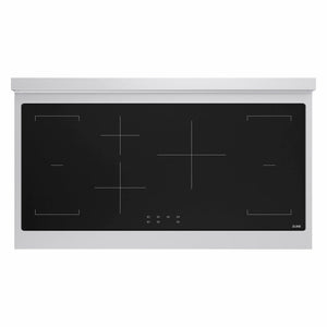 ZLINE Autograph Edition 48 in. Paramount Induction Rangetop with 7 Element Cooktop in Stainless Steel and Polished Gold Accents (SINRTZ-48-G) top-down, above cooking surface.