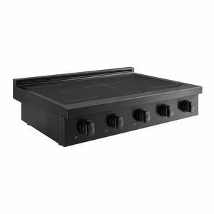 ZLINE 36 in. Paramount Induction Rangetop with 5 Element Cooktop in Black Stainless Steel (SINRTB-36)