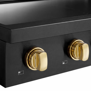 ZLINE Autograph Edition 36 in. Paramount Induction Rangetop with 5 Element Cooktop in Black Stainless Steel and Polished Gold Accents (SINRTBZ-36-G)