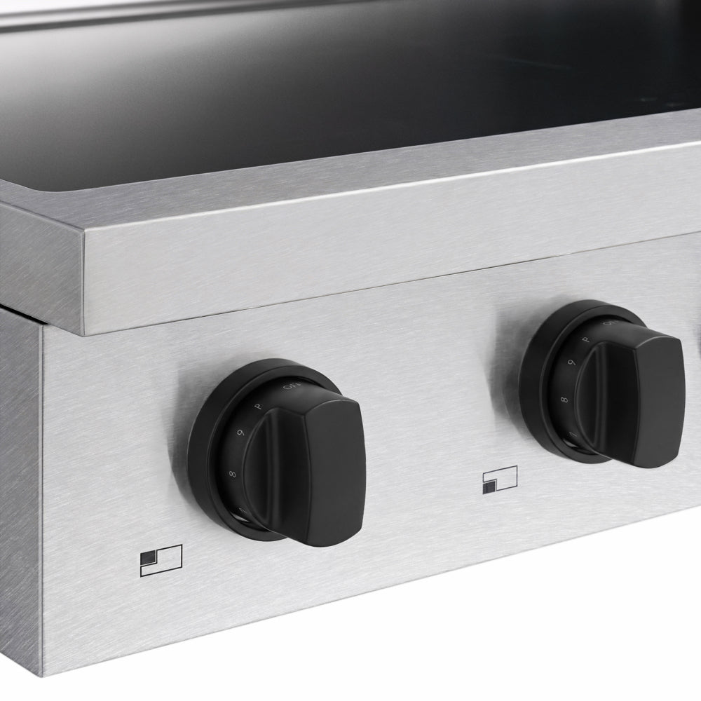 ZLINE Autograph Edition 30 in. Paramount Induction Rangetop with 4 Element Cooktop in Satin Stainless Steel and Matte Black Accents (SINRTSZ-30-MB)