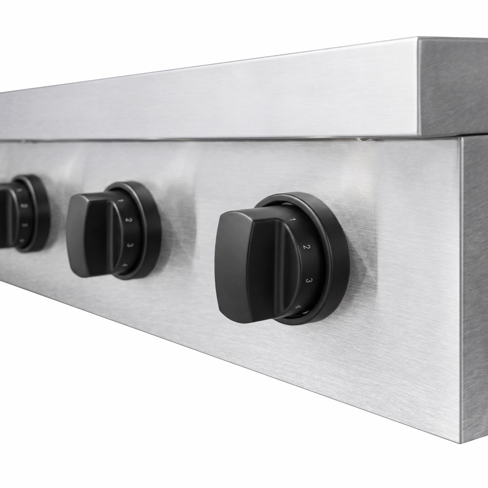 ZLINE Autograph Edition 30 in. Paramount Induction Rangetop with 4 Element Cooktop in Satin Stainless Steel and Matte Black Accents (SINRTSZ-30-MB)