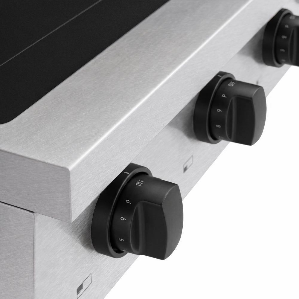 ZLINE Autograph Edition 36 in. Paramount Induction Rangetop with 5 Element Cooktop in Satin Stainless Steel and Matte Black Accents (SINRTSZ-36-MB)