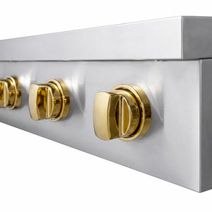 ZLINE Autograph Edition 30 in. Paramount Induction Rangetop with 4 Element Cooktop in Stainless Steel and Polished Gold Accents (SINRTZ-30-G)