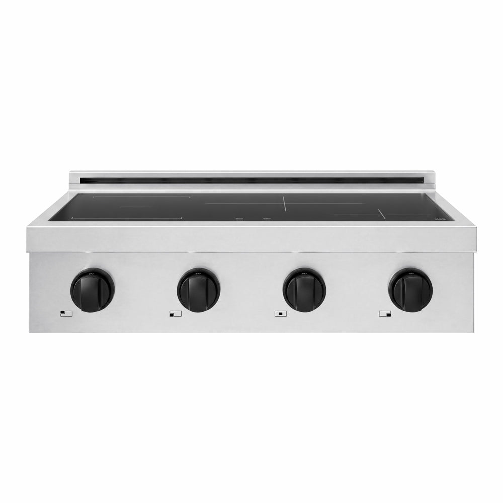 ZLINE Autograph Edition 30 in. Paramount Induction Rangetop with 4 Element Cooktop in Stainless Steel and Matte Black Accents (SINRTZ-30-MB)