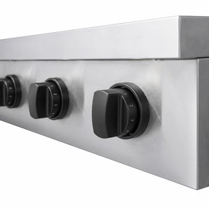 ZLINE Autograph Edition 36 in. Paramount Induction Rangetop with 5 Element Cooktop in Stainless Steel and Matte Black Accents (SINRTZ-36-MB)