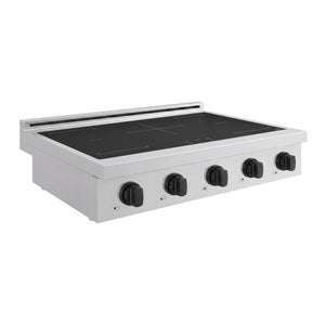 ZLINE Autograph Edition 36 in. Paramount Induction Rangetop with 5 Element Cooktop in Stainless Steel and Matte Black Accents (SINRTZ-36-MB)