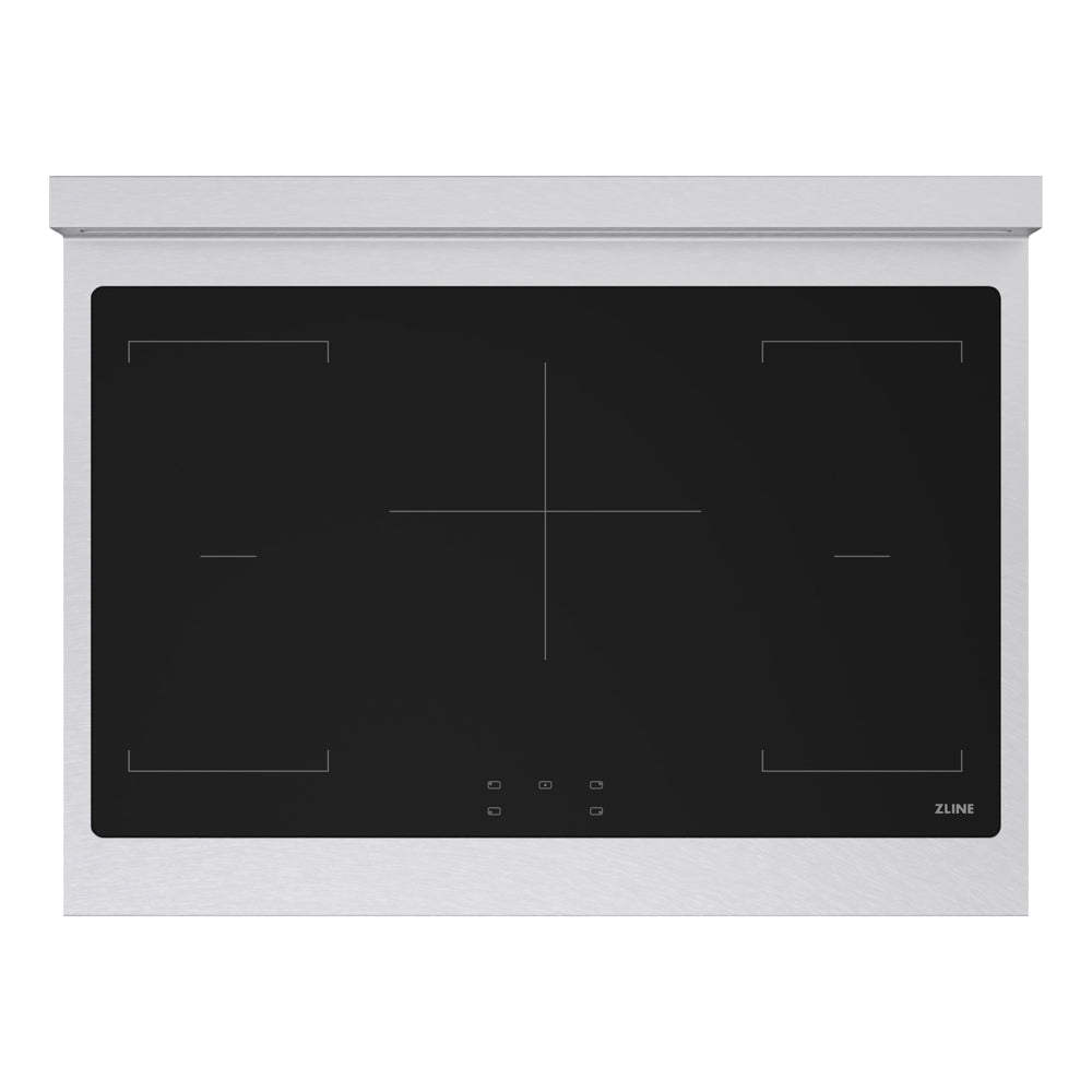 ZLINE Autograph Edition 36 in. Paramount Induction Rangetop with 5 Element Cooktop in Satin Stainless Steel and Polished Gold Accents (SINRTSZ-36-G)