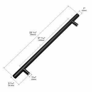 ZLINE 30 in. Wall-Mount Range Hood Helix Handle (Set of 1) in Black Stainless Steel (RHHZ-K-BS-30) with dimensions labeled.
