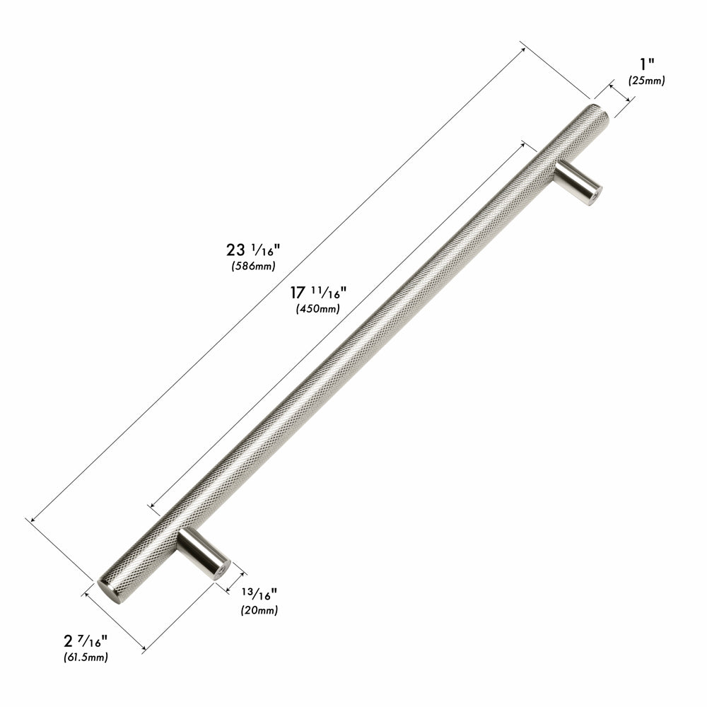 ZLINE Autograph Edition 30 in. Wall-Mount Range Hood Helix Handle (Set of 1) in Polished Nickel (RHHZ-K-PN-30) with dimensions labeled.