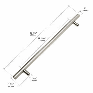 ZLINE Autograph Edition 30 in. Wall-Mount Range Hood Helix Handle (Set of 1) in Polished Nickel (RHHZ-K-PN-30) with dimensions labeled.