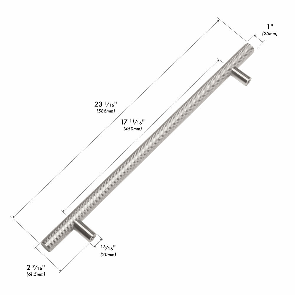 ZLINE 30 in. Wall-Mount Range Hood Helix Handle (Set of 1) in Stainless Steel (RHHZ-K-ST-30) with dimensions labeled.