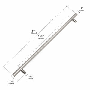 ZLINE 36 in. Wall-Mount Range Hood Helix Handle (Set of 1) in Stainless Steel (RHHZ-K-ST-36) with dimensions labeled.